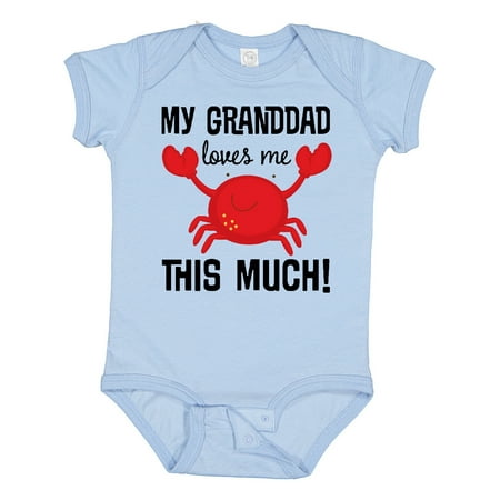 

Inktastic My Granddad Loves Me Grandson Crab Gift Baby Boy Bodysuit