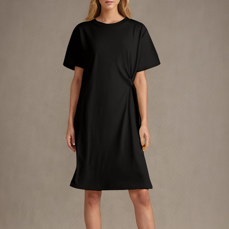 slim fit dress slacks Ruched Forever Black Ruched Front Shirt Dress main image 0