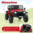 thumbnail image 3 of Gymax 24V Ride On Car for Kids Battery Powered Electric Vehicle w/ Parent Remote Control Red, 3 of 8