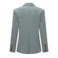 thumbnail image 5 of Women's 2 Piece Business Suit Set Lapel Single-breasted Polyester Suit Jacket With Straight Trousers, 5 of 5