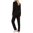 thumbnail image 2 of INNERSY Women's Pajamas Set Long Sleeve Sleepwear Button Down Nightwear Soft Pj Lounge Sets (XL, Black), 2 of 7