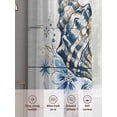 thumbnail image 6 of Summer Conch Sheer Curtains 72 Inch Long 2 Panels, Ocean Underwater Shell Flower Wood Grain Coastal Light Filtering Rod Pocket Curtains, Sheer Voile Drapes for Living Room Bedroom, 52"x72", 6 of 8