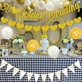 thumbnail image 4 of 50th Wedding Anniversary Decorations for Party, Golden Wedding Anniversary Decorations, Glitter Banners, Bunting Flag and Balloons for Party Supplies, 4 of 6