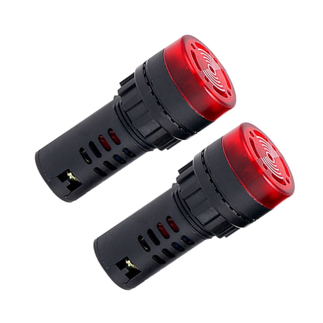 TAPDRA 2 Pcs Alarme Buzzer LED AD16-22SM 12V AC/DC, Rouge pour Systèmes de Sécurité Industrielle