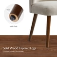thumbnail image 5 of Upholstered Dining Chairs Set of 6 Armless Side Chairs Solid Wood Legs Restaurant Kitchen Linen, 5 of 8