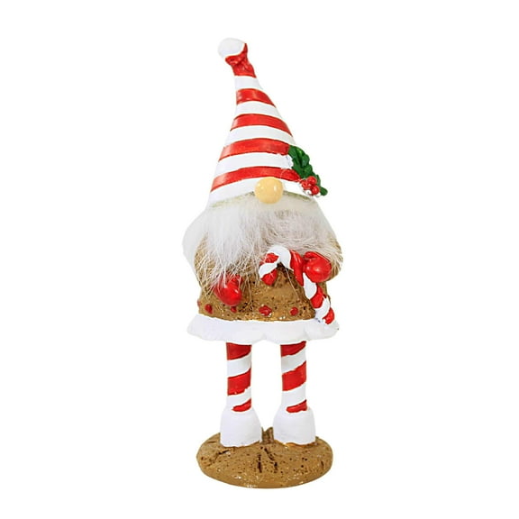 Ganz Gingerbread Gnome - One Figurine 6 Inch, Polyresin - Icing Marshmallows Mx188495 Candy Cane