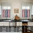 thumbnail image 2 of Kitchen Curtains 24 Inch Short - 3 Panel Set, Fashion Abstract Geometric Print, Rod Pocket Window Curtains 100% Polyester, Stylish Modern Valance for Farmhouse, Cafe, Living Room, Bedroom, Easy Wash, 2 of 4
