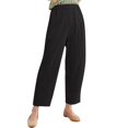 thumbnail image 1 of Vedolay Trousers Casual Women Cotton Beach Baggy Pants Tapered Leg Joggers Slacks Lightweight,Black XL, 1 of 4