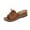 Brown, variant on LOVZFMLL Slide Sandals for Women with Arch Support Summer Casual Open Toe Bowknot Beach Slippers Comfort Walking Outdoor Slides Slip On Black 5.5