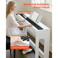 thumbnail image 2 of VEVOR Weighted Digital Piano, 88 Keys Fully Weighted, Electric Piano Keyboard with Furniture Stand, Power Adapter, Triple Pedal, Record Function, 280 Tones,White, 2 of 9
