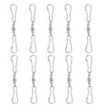 thumbnail image 3 of BESTOYARD 10Pcs Swivel Snap Hook Stainless Steel Silver Clips for Hanging, 3 of 8