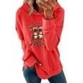 thumbnail image 6 of Lorytime Fleece Hoodies for Women Christmas Reindeer Print Sweatshirt Long Sleeve Pullover Loose Tops for Festive, 6 of 6