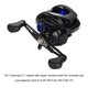thumbnail image 2 of Rueda Perfil Bajo Baitcasting Mano Derecha 18+1 BBs 6.3/1 Carrete Pesca Azul JShteea Para Estrenar, 2 of 6