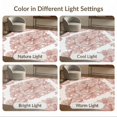 thumbnail image 7 of ODIKA 8'x10' Washable Area Rug Pink Romantic Centered Symmetrical Ornamental Round Ribbon for King Size Bedroom Under Bed, Master Suite, Non-Shedding, Easy Care, 7 of 7