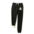 thumbnail image 1 of Womens' Warm Legging Tummy Control Printed Leggings With Elastic Drawstring Pockets And Thick Insulation Pants On Clearance, 1 of 5