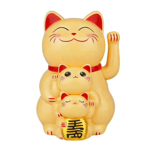 Cats Waving Arm Set Lovely Chinese Cats Solars Fortunes Statue Decorations for Front Desks,Business Openings
