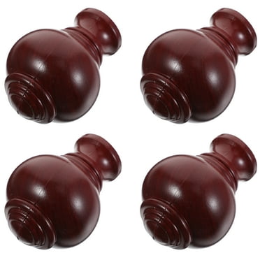 4 Pcs Gold Curtains Curtain Finals  Curtain Rod Decorative Finials Curtain Rod Ends Curtain Rod Caps