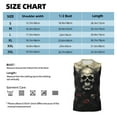 thumbnail image 6 of Xecao Vintage Winged Rose Skull Print Men's Tank Top: Sleek Sleeveless Tee for Casual Sports and Beach Occasions-Small, 6 of 7