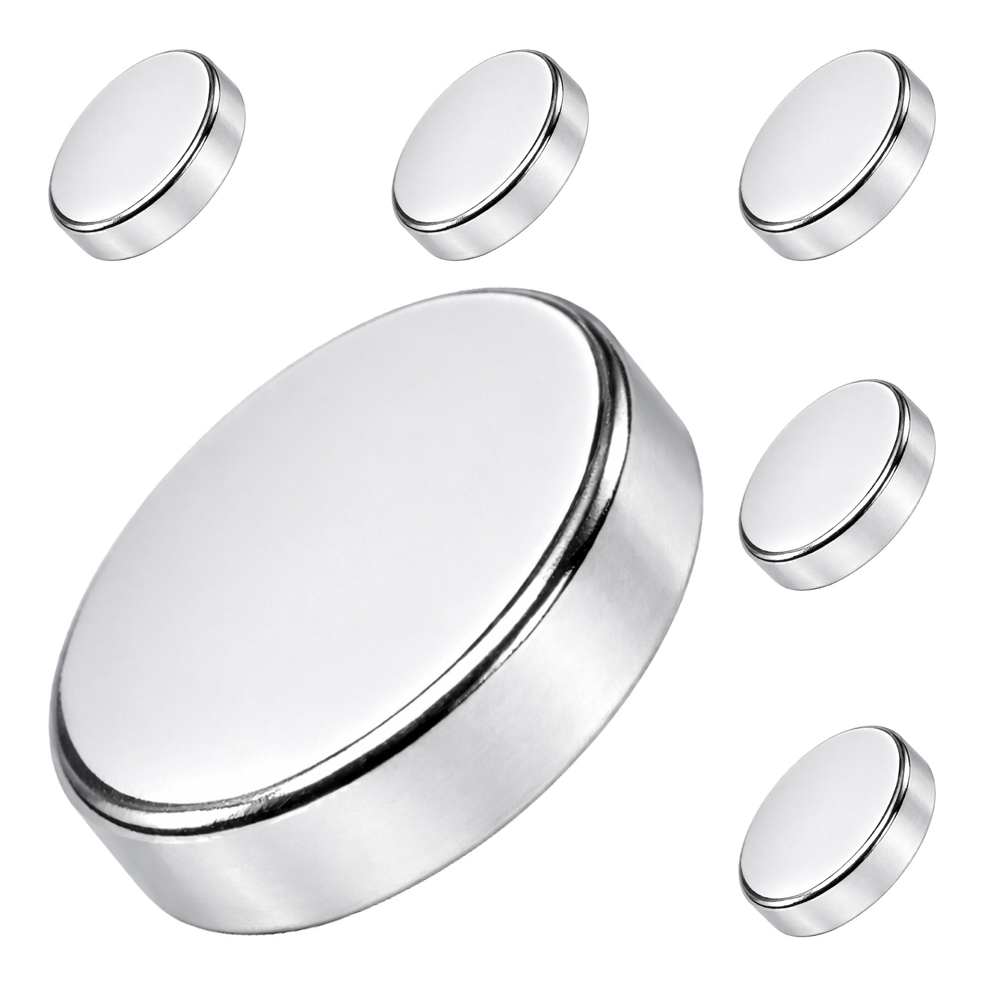 Master Magnetics Neodymium Magnet Discs - 0.472" Diameter, 0.118" Thick, 4.6 lb. Pull, Pack of 6, 07046