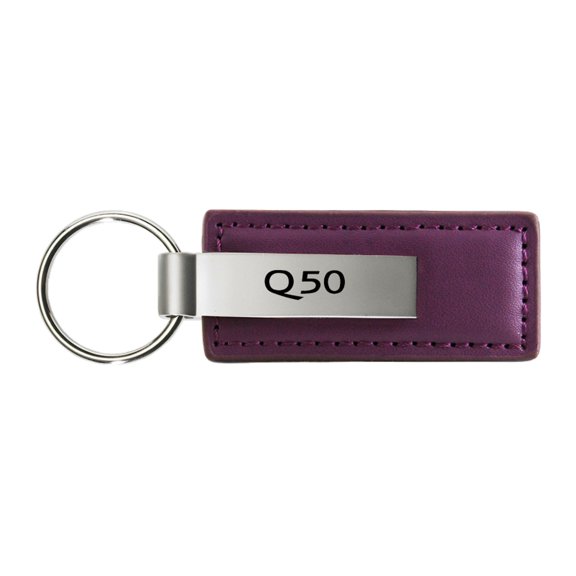 Infiniti Q50 Rectangular Leather Key chain (Purple)