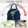 thumbnail image 4 of Balery Blue Marble And Gold Bolsa de Almuerzo Impresa, Caja de Almuerzo Reutilizable, Bolsa Térmica Aislada para Almuerzo, Bolsa Antiderrames, 4 of 7