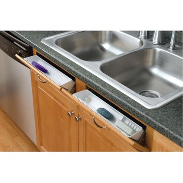 Rev-A-Shelf Stainless Steel Tip-Out Tray with Hinges, 22 Inch, 6581 Series