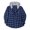 Blue, variant on Plaid Jacket for Men Hooded Long Sleeves Shacket with Drawstring Hood and Chest Pocket Button Down Casual Loose Soft Comfy Shirt Jacket for MEn Fall Winter Daily Layering Wear