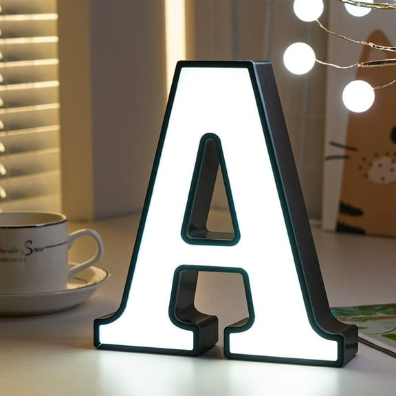 SHANJIA Light Up Marquee Signs, LED Marquee Letter Lights Alphabet Light Up Sign,26 Alphabet Signs for Wedding, Birthday, Party,Bar Decoration