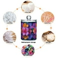 thumbnail image 6 of Yayeee 4 Pack Qtip Holder Bathroom Cotton Swab Canister with Lid Clear Dispenser Set, Large Purple Flowers, 6 of 6