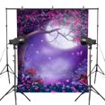 thumbnail image 1 of EREHome Polyester Fabric 5x7ft Pink Flower Photography Backdrops Purple Dream Forest Background Floral Photo Backdrop Moon Light, 1 of 2