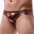 thumbnail image 6 of GHSOHS Mens Underwear Leather Wrinkled Bronzing Lacquer Briefs Low Rise T Back Briefs String Bikini Ultra Soft Underpants M, 6 of 8