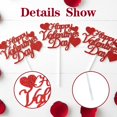 thumbnail image 2 of Decoraciones para tartas JTYKUYR con forma de corazón rojo con purpurina para el Día de San Valentín, 2 of 7