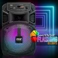 thumbnail image 5 of Pyle PPHP834B - 8’’ Portable PA Speaker - Portable PA & Karaoke Party Audio Speaker with Flashing Party Lights, MP3/USB/ /FM Radio (300 Watt MAX), 5 of 8