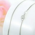 thumbnail image 6 of K-KED Real Pt950 Pure Platinum 950 Necklace For Women 1mm Thin Curb Link Chain 16-18in-17in, 6 of 9