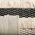 thumbnail image 6 of SAFAVIEH Natura Proinsias Striped Cotton Area Rug, Ivory/Black, 8' x 10', 6 of 7