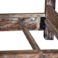 thumbnail image 5 of Handmade Hand Craved King Size Bed With Shutter Style Headboard & Footboard | Farmhouse Style Distressed Bedroom Bed, 5 of 9