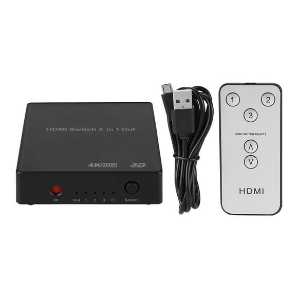 ZOUSSIQI 4K*2K 3X1 HD 3 in1 Out HDMI Switch Switcher Audio Extractor Converter Adapter Remote Control EL225#43079