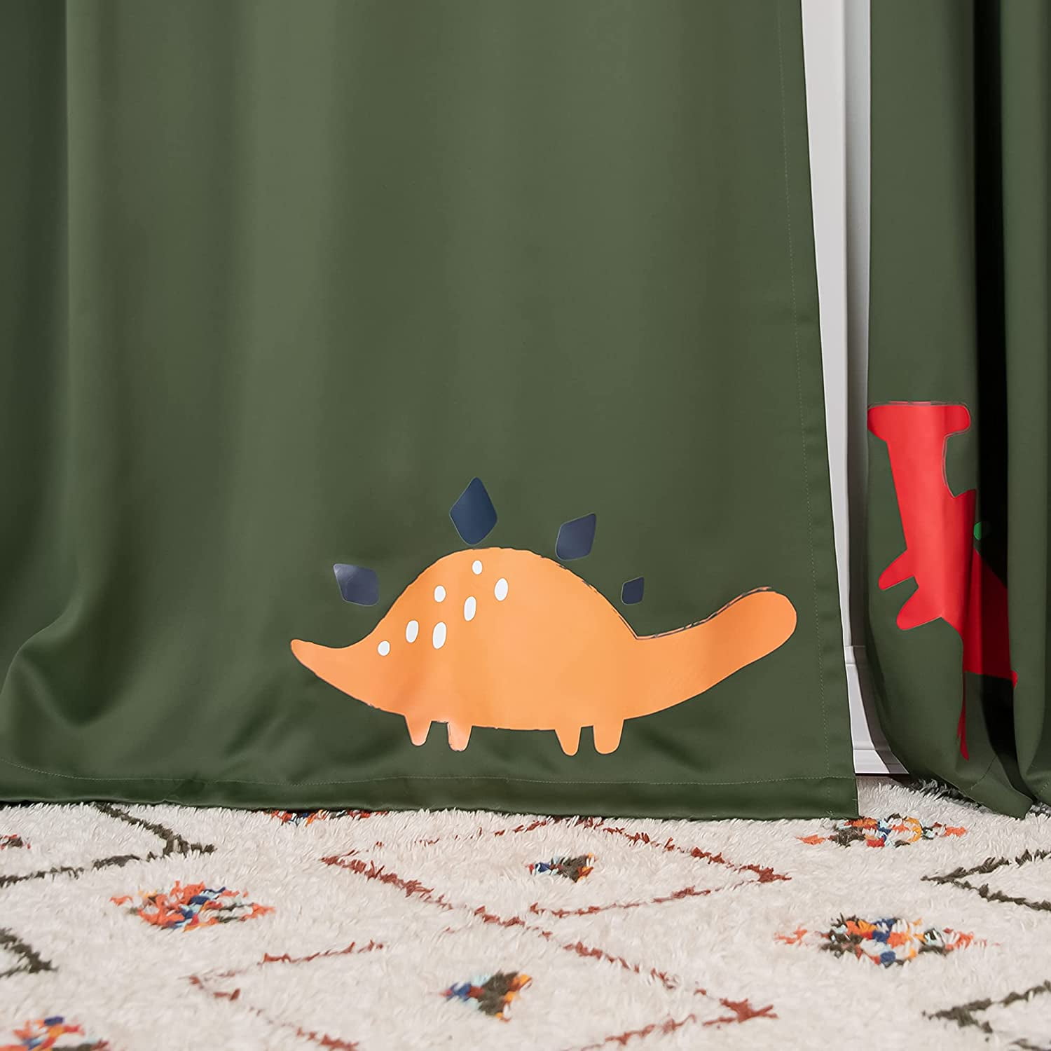 Quality Home Dinosaur Dino Buddies Children Grommet Top Blackout Curtains for Kids Room -84"
