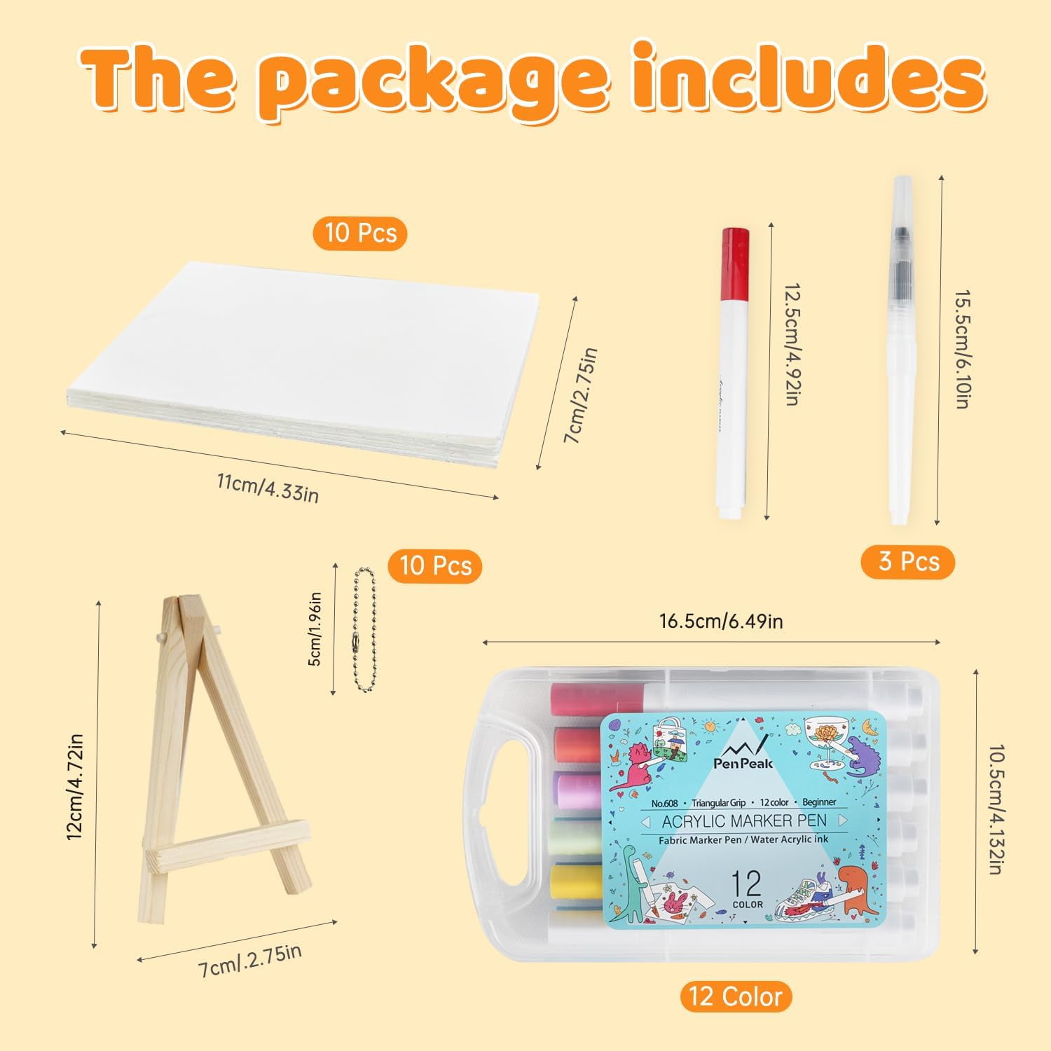 Puffy Art Kit,Magic Puffy Paint Kit,36 Pcs 3D Magic Foam Texture Rectangular Painting Kit with 12 Sheets Foam Paper,12 Colors Brush Markers,3 Water Brushes,for Adults DIY Craft,Gift Idea