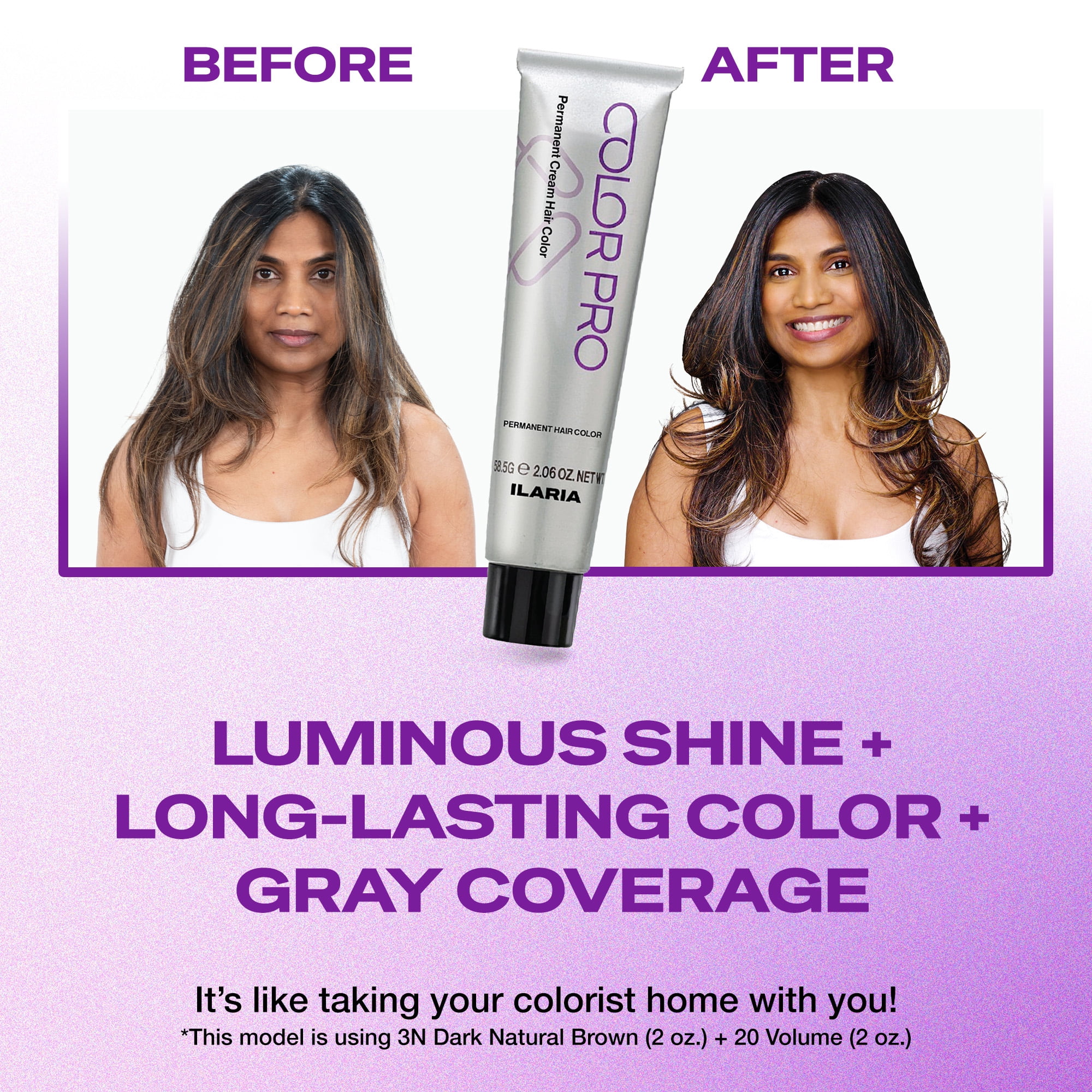 Ilaria COLORPRO Permanent Hair Color 3N-Dark Natural Brown 2 oz