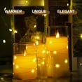 Flameless LED Candles Set of 3 with Star String, Remote Control, 24