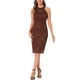 thumbnail image 1 of INSPIRE CHIC Vestido Elegante de Encaje para Mujeres con Cuello Halter Sin Mangas Cuerpo Ajustado Cóctel Vestido Sheath Midi Marrón XS, 1 of 6