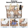 thumbnail image 2 of Tote Bag for Women - Corgi Crowd Shoulder Bag - Large Utility Work Duffle Bag with Zipper Handbag for Travel, Work, Sprots, 2 of 5