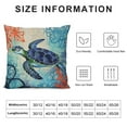 thumbnail image 5 of GOSMITH   Ocean Theme Throw Pillow Covers Mediterranean Style Decorative with Sea Turtles/Coral Cushion Cover Beach Nautical  Decorative Pillowcases, 5 of 5