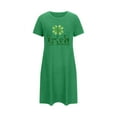 thumbnail image 3 of Aobny Moomoo Nightgown Plus Size Shamrock Womens Nightshirts Green Short Sleeve Long Irish Loungewear Sets,XXXXXL, 3 of 3