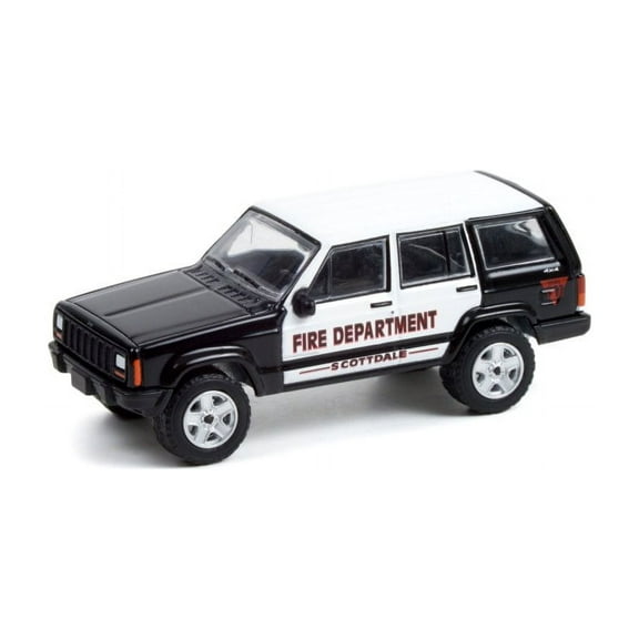 2000 Jeep Cherokee, Black and White - Greenlight 67020D/48 - 1/64 scale Diecast Model Toy Car