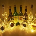 thumbnail image 2 of 24 pièces LED batterie de lumière de bouteille, guirlandes lumineuses en fil de cuivre lumières de bouteille de vin à piles avec liège blanc chaud, 2 of 5