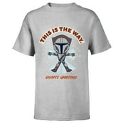 Star Wars The Mandalorian The Is The Way Galaxy’s Greetings Standard - Short Sleeve T-Shirt for Kids – Customized-Athletic Heather