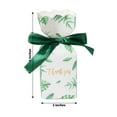 thumbnail image 3 of Efavormart 25 Pack White Green Leaf Print Satin Ribbon Party Favor Boxes With Floral Top, Cardstock Paper Candy Gift Boxes - 2"x5", 3 of 6
