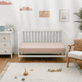 thumbnail image 3 of Comfy Cubs Muslin Crib Sheet, 100% Muslin Cotton Crib Sheets for Standard Crib Mattresses  (Blush), 3 of 7